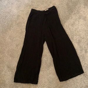 Wide legged black pants